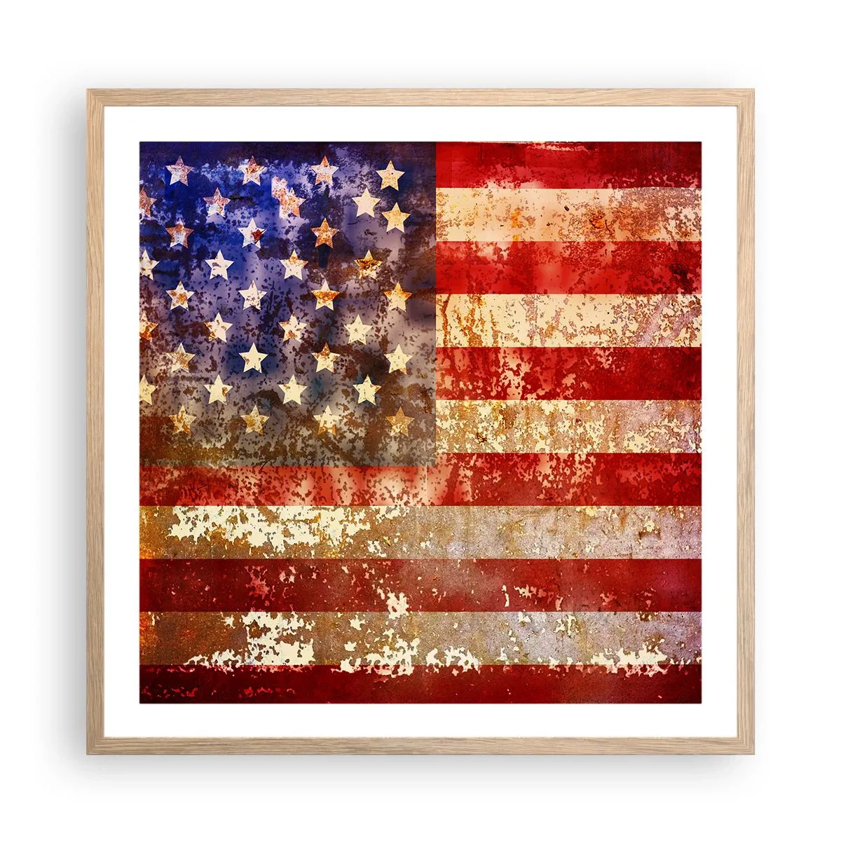 Pôster com moldura de carvalho claro - A glória não será esquecida - 60x60 cm