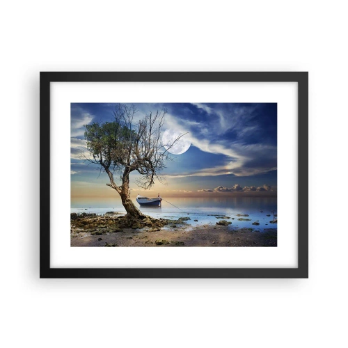 Pôster com moldura preta - É este o fim ou o começo? - 40x30 cm