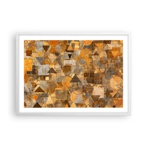 Pôster em moldura branca - O mundo em forma - 70x50 cm