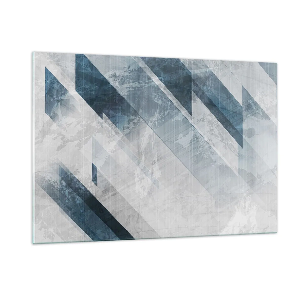 Quadro em vidro - Arte espacial – movimento cinzento - 120x80 cm