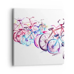 Quadro em tela - Reunião do Clube Antimoto  - 30x30 cm