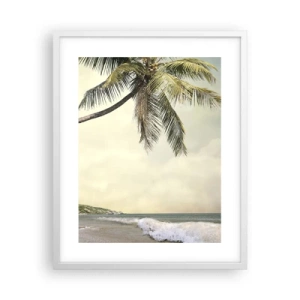 Pôster em moldura branca - Sonho tropical - 40x50 cm