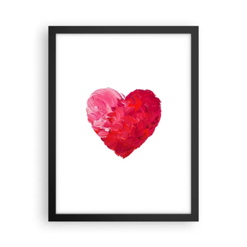 Pôster com moldura preta - All you need is love - 30x40 cm