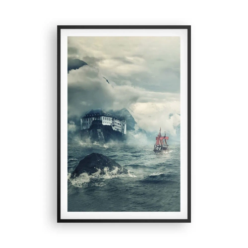 Pôster com moldura preta - Nas águas mágicas - 61x91 cm