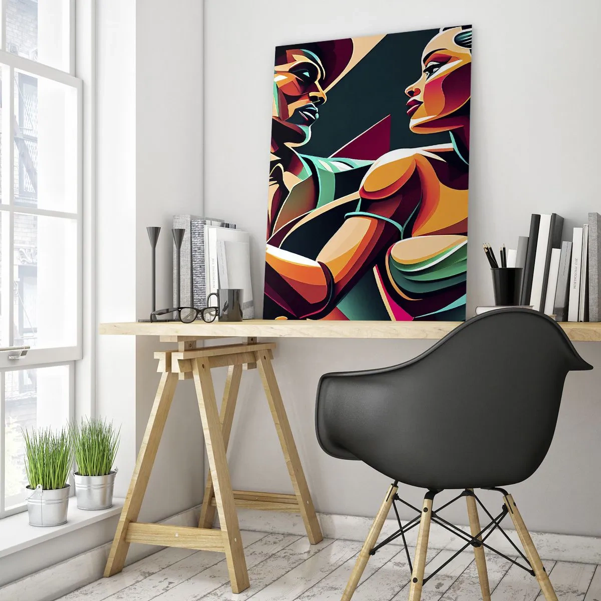 Quadro em vidro - No ritmo do coração - 50x70 cm