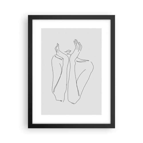 Pôster com moldura preta - Com o que sonham as meninas - 30x40 cm