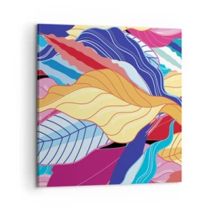 Quadro em tela - Bagunça colorida - 60x60 cm