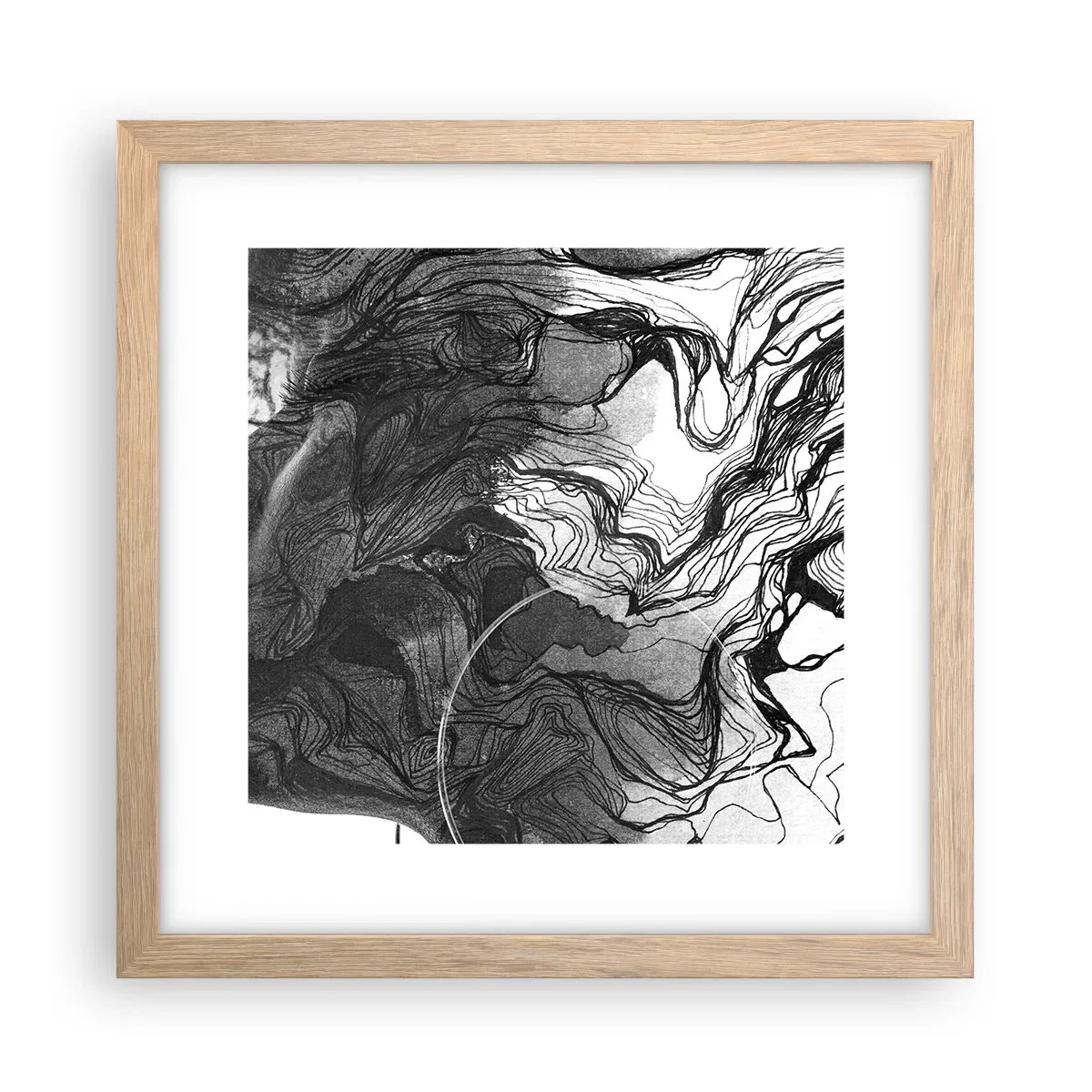 Pôster com moldura de carvalho claro - Entrelaçados em sonhos - 30x30 cm