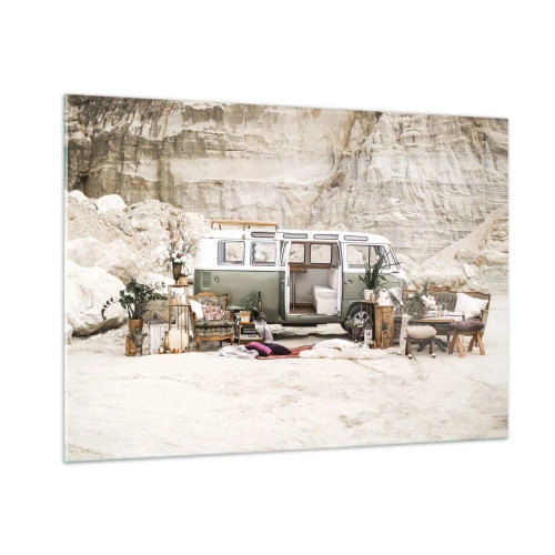 Quadro em vidro - É hora de começar a jornada - 100x70 cm