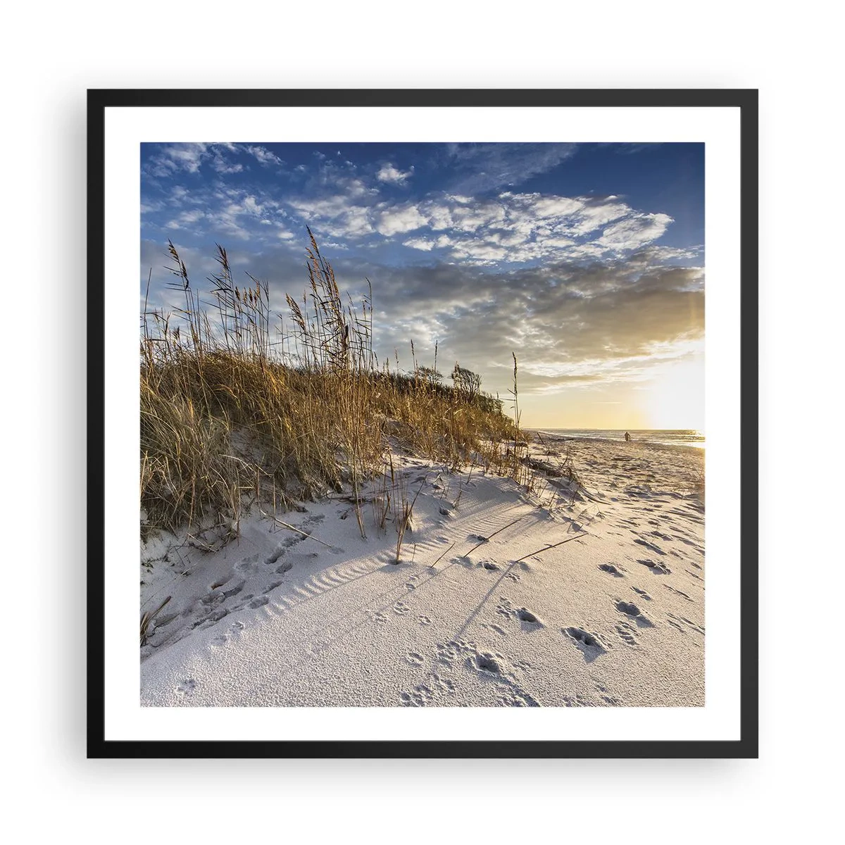 Pôster com moldura preta - Um convite para um passeio - 60x60 cm