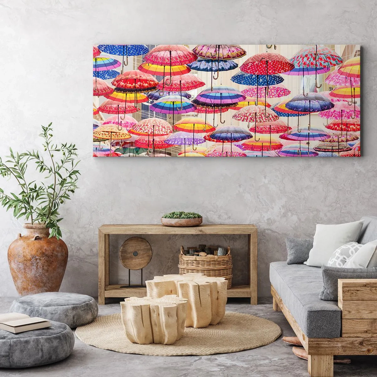 Quadro em tela - Prado urbano - 160x50 cm