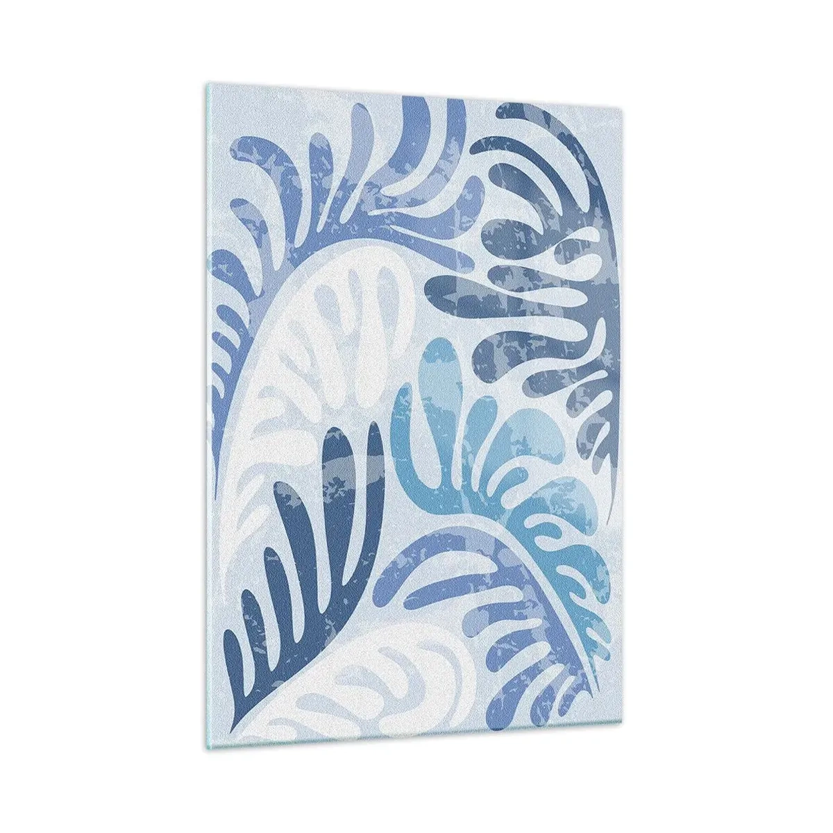 Quadro em vidro - Samambaias azuis - 50x70 cm