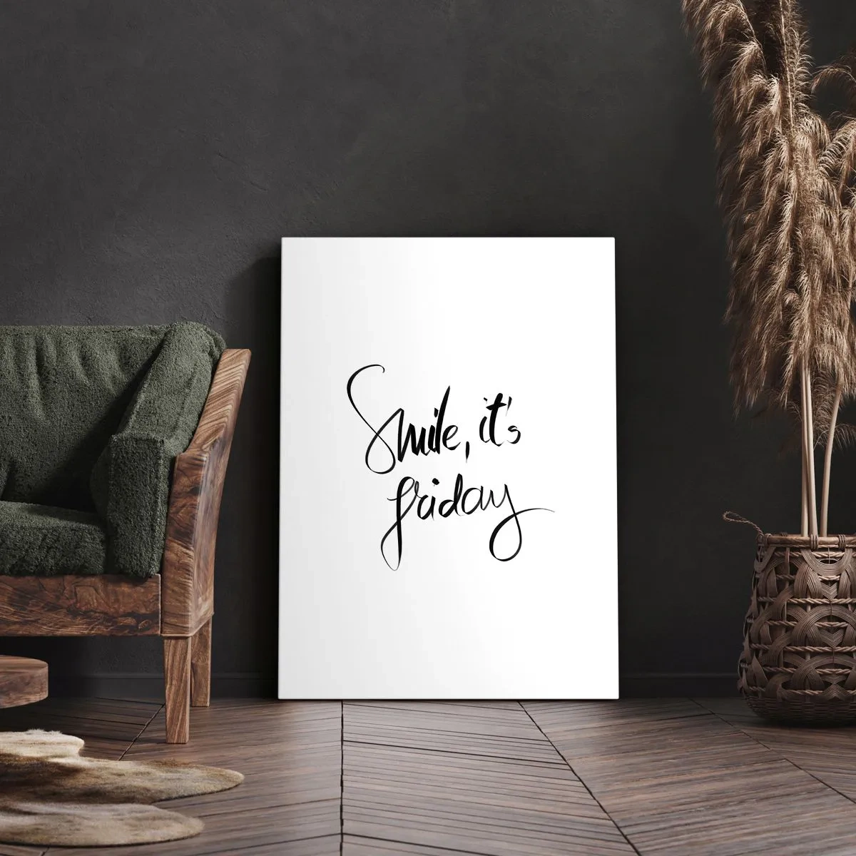 Quadro em tela - Verdadeira alegria - 55x100 cm