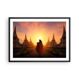 Pôster com moldura preta - Em paz para a eternidade - 70x50 cm