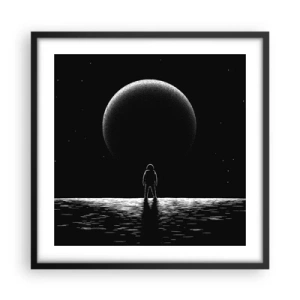 Pôster com moldura preta - Cara a cara - 50x50 cm