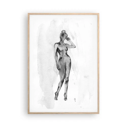 Pôster com moldura de carvalho claro - Um estudo do ideal da feminilidade - 70x100 cm