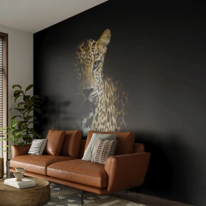 Papel de Parede Autocolante Deluxe Sticker - Beleza escura - Animais, leopardo, Gato selvagem - 100x70 cm