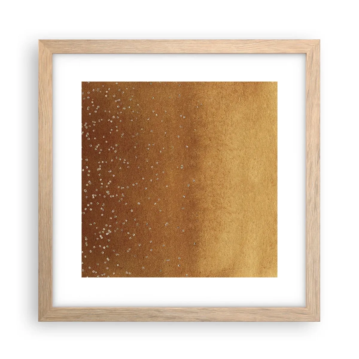 Pôster com moldura de carvalho claro - O nascimento da luz - 30x30 cm