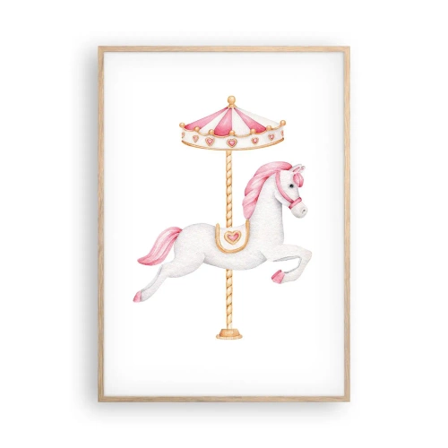 Pôster com moldura de carvalho claro - Caiu no chão - 70x100 cm