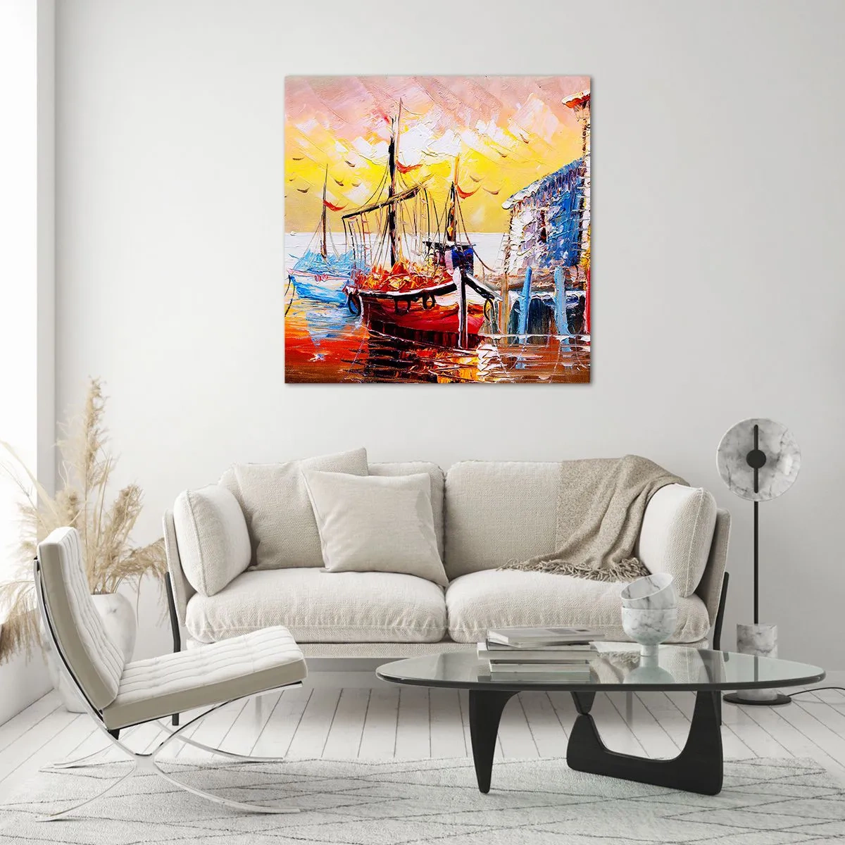 Quadro em vidro - Feliz retorno - 50x50 cm