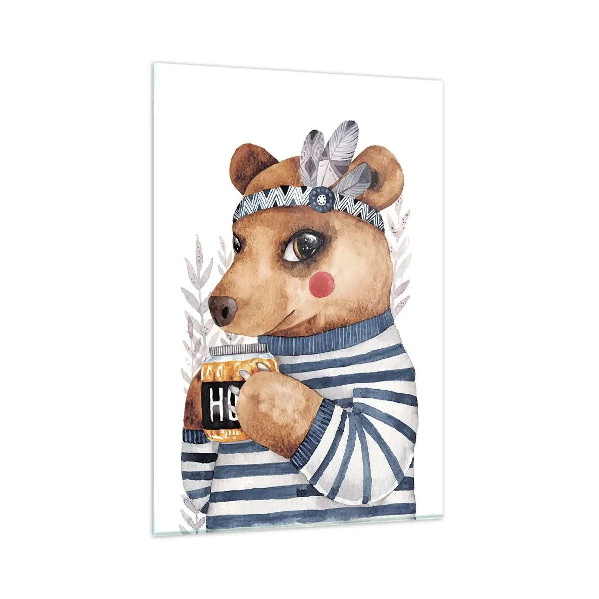 Quadro em vidro - Doce ursa - 80x120 cm