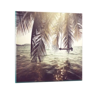 Quadro em vidro - Deixe-se levar pela imaginação - 70x70 cm