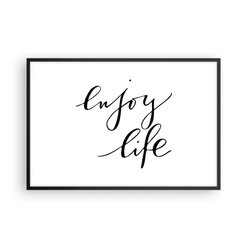 Pôster com moldura preta - Nada mais... - 91x61 cm