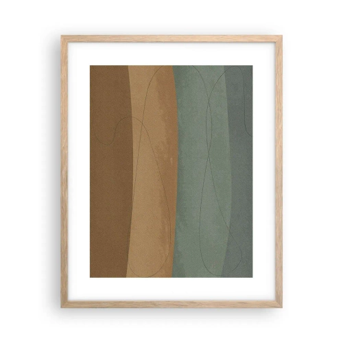 Pôster com moldura de carvalho claro - Composição horizontal - 40x50 cm
