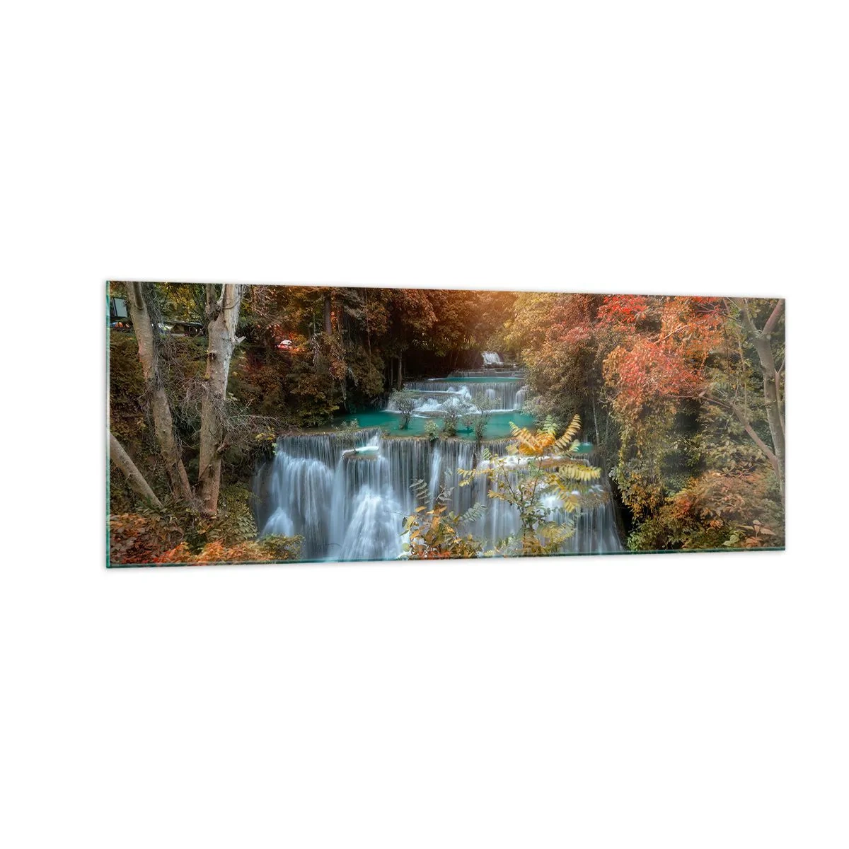 Quadro em vidro - O tesouro escondido da floresta - 140x50 cm