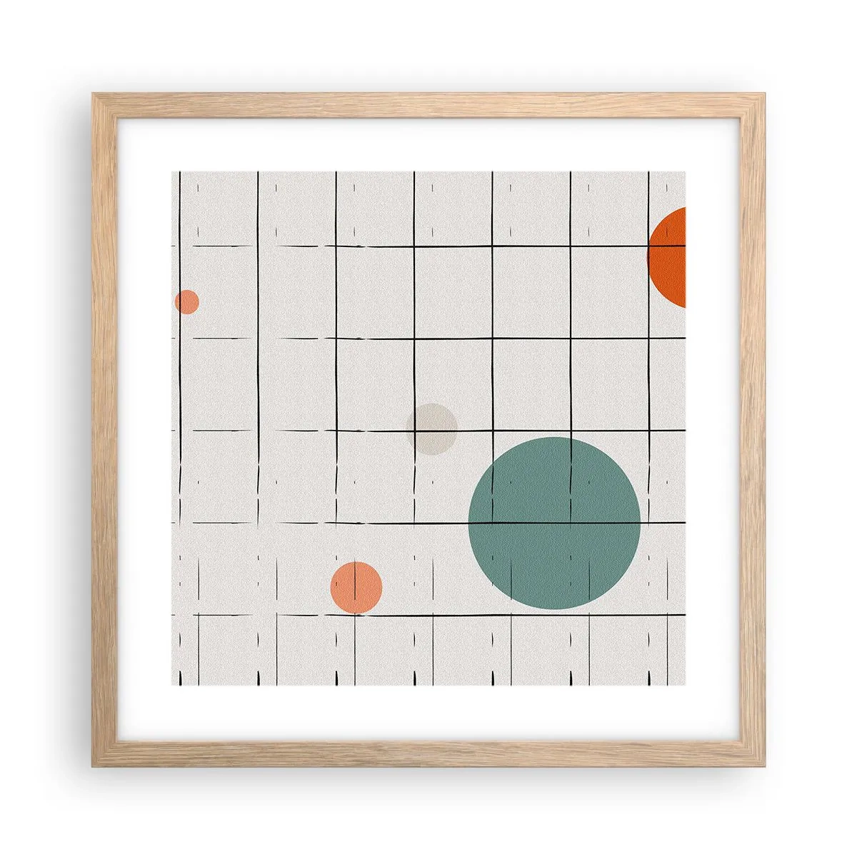 Pôster com moldura de carvalho claro - Encurralado. Nós ou eles? - 40x40 cm
