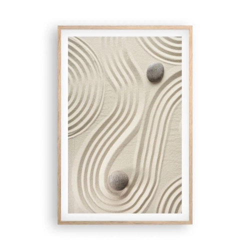 Pôster com moldura de carvalho claro - Um toque de calor - 61x91 cm