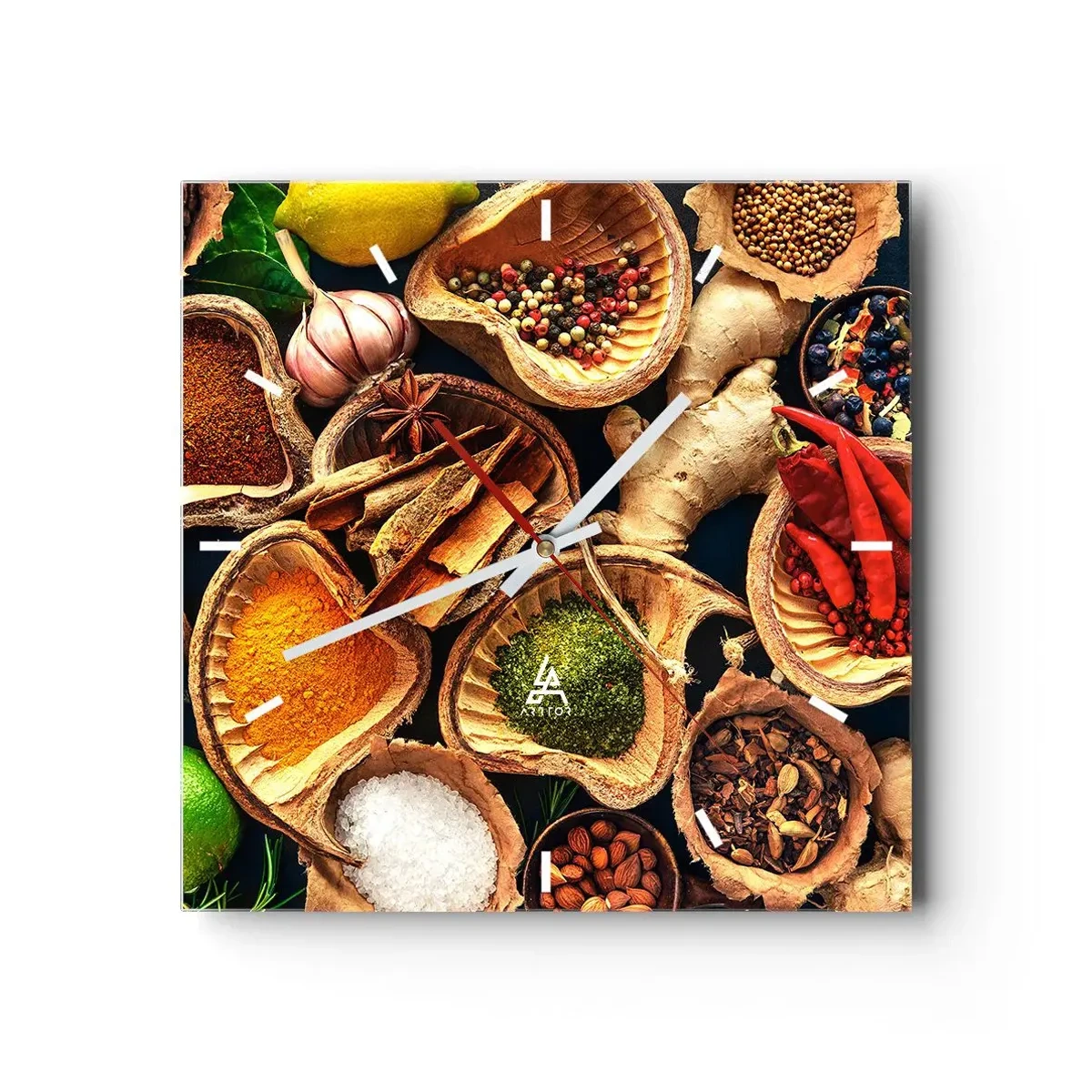 Relógio de parede - Relógio em vidro - Leve o que quiser - 40x40 cm