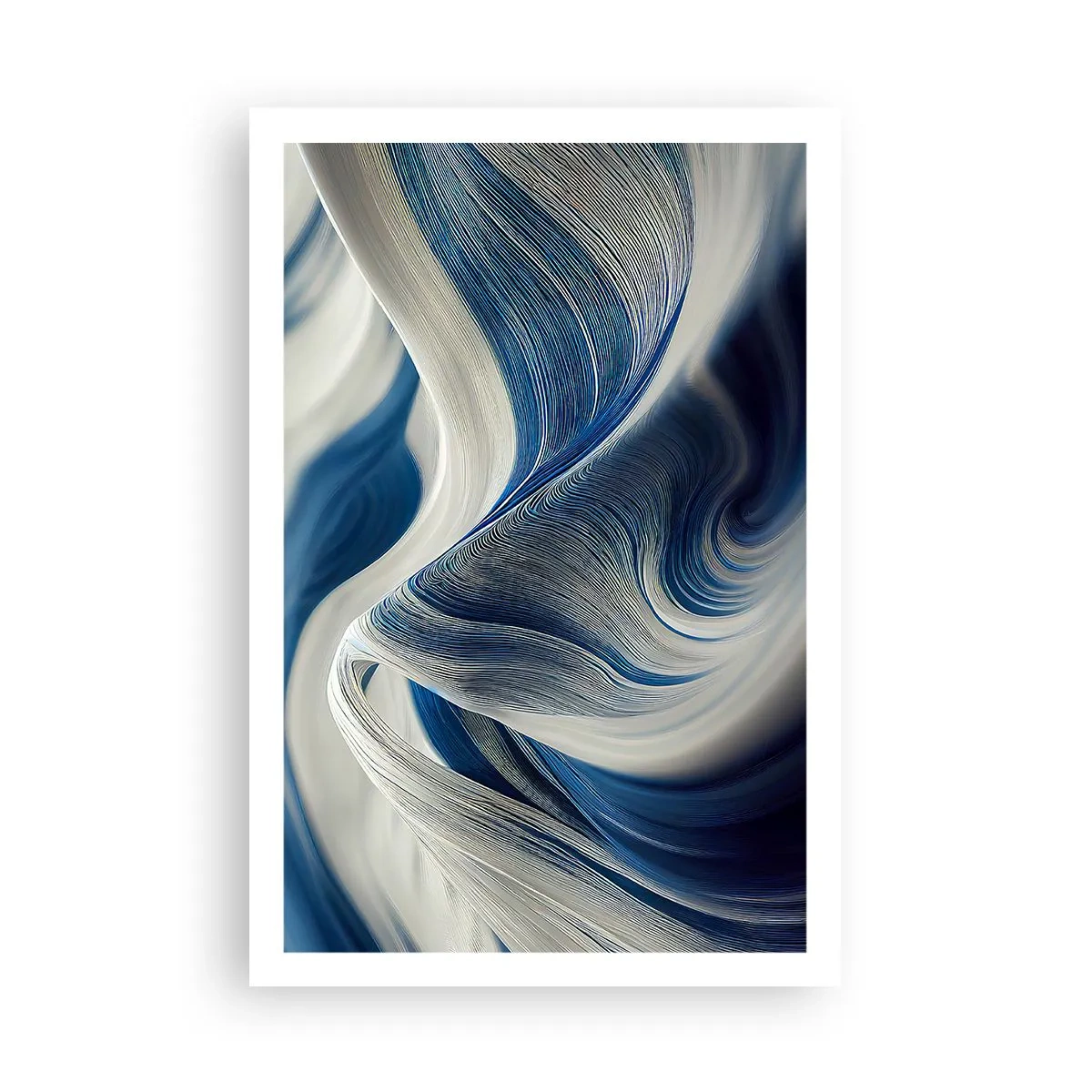 Pôster - A fluidez do azul e do branco - 61x91 cm