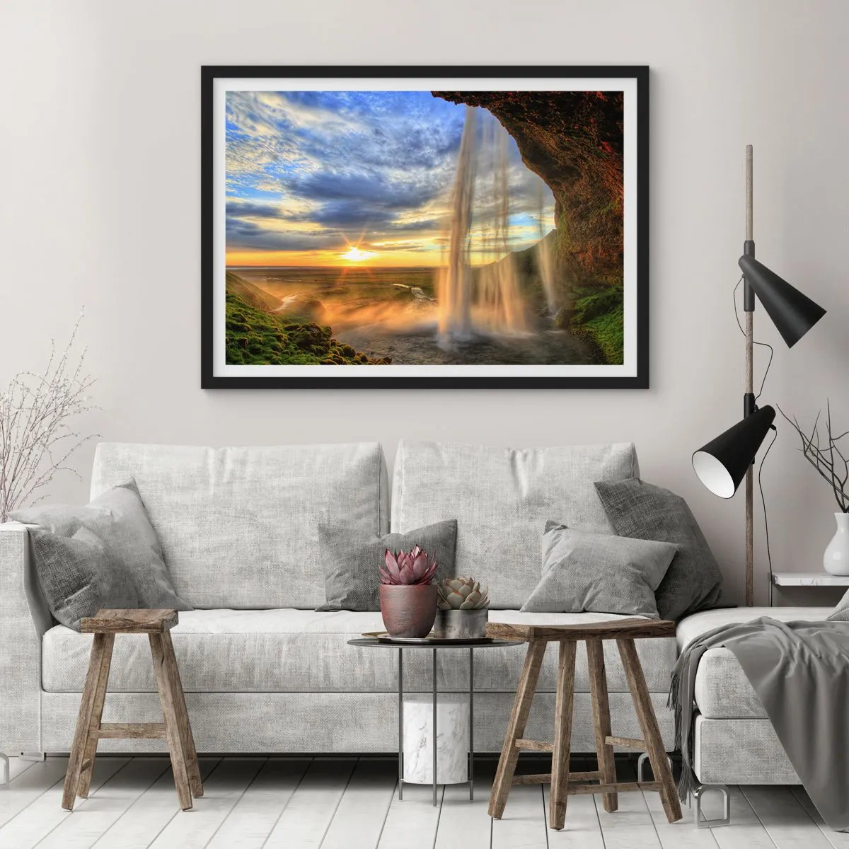 Pôster com moldura preta - O mundo por trás das gotas - 91x61 cm