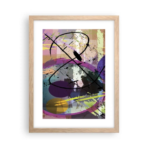 Pôster com moldura de carvalho claro - Pode ir direto ou ao redor - 30x40 cm