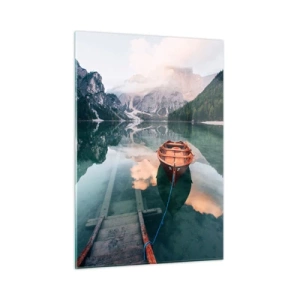 Quadro em vidro - Sono tranquilo das montanhas - 50x70 cm