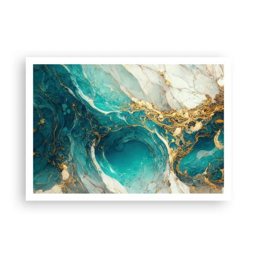 Pôster - Composição com veios d'ouro - 100x70 cm
