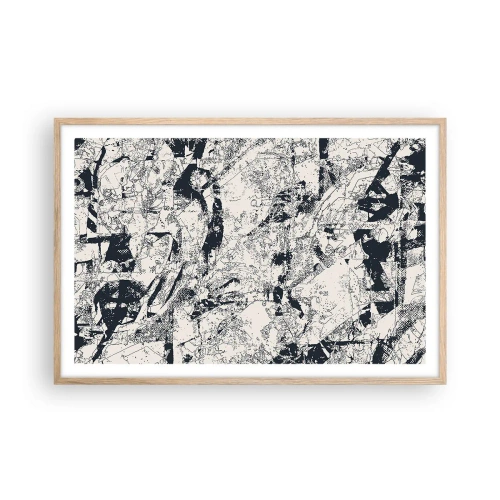 Pôster com moldura de carvalho claro - Interpenetração de opostos - 91x61 cm