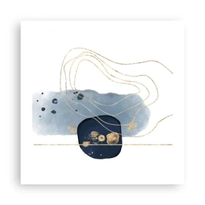 Pôster - Fantasia azul e dourada - 50x50 cm