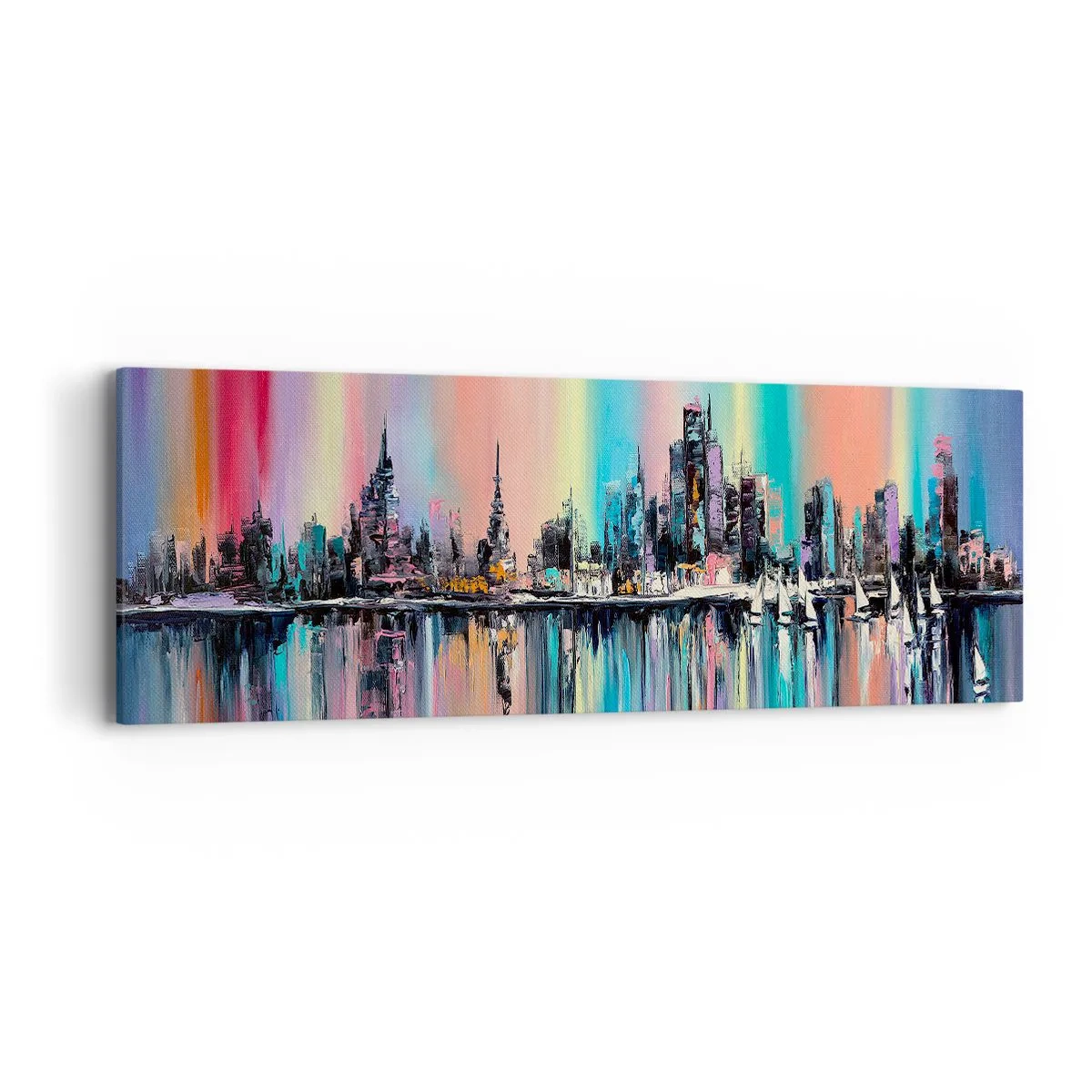 Quadro em tela - Brilho da noite - 90x30 cm