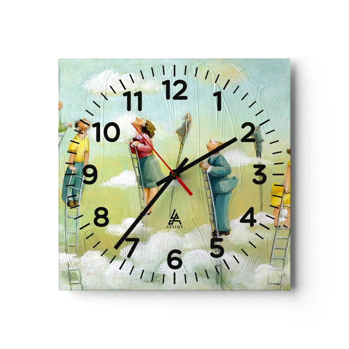 Relógio de parede - Relógio em vidro - Por trás do seu sonho - 30x30 cm