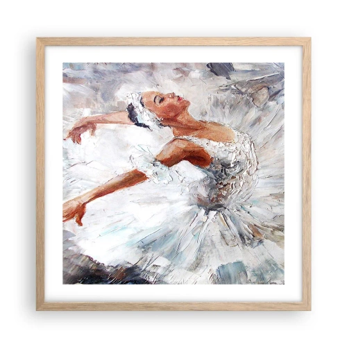 Pôster com moldura de carvalho claro - Delicado e leve como tule - 50x50 cm