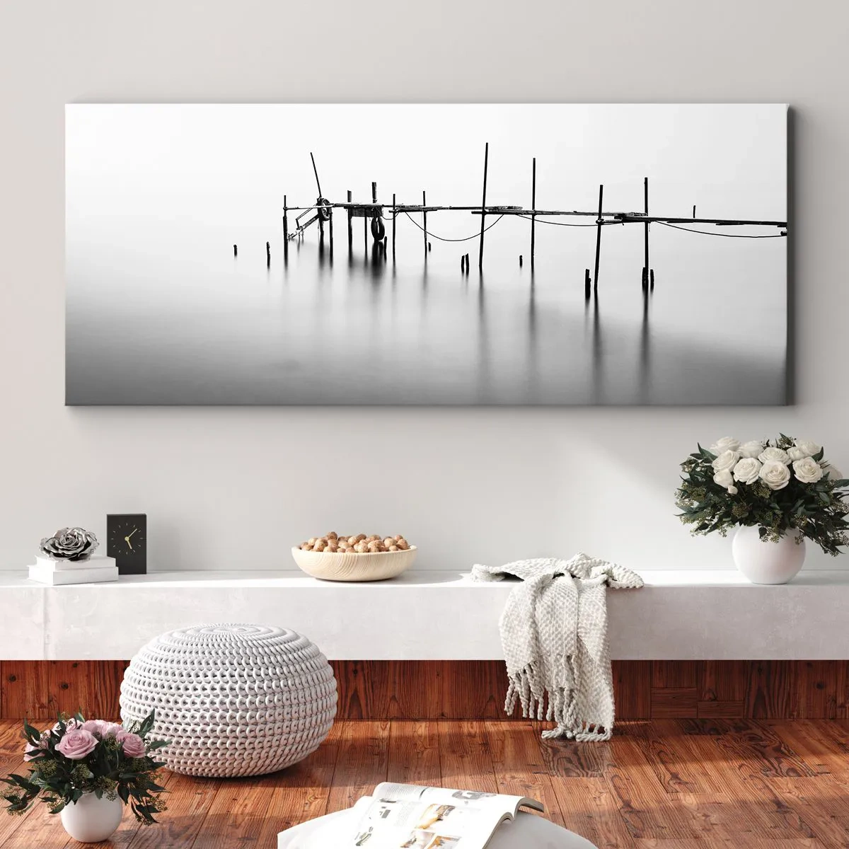 Quadro em tela - E se o mundo não existe? - 90x30 cm