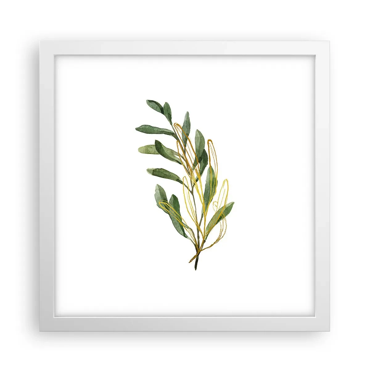 Pôster em moldura branca - Tudo que é bom - 30x30 cm