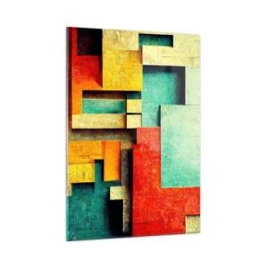 Quadro em vidro - Festival de ângulos vivos - 50x70 cm