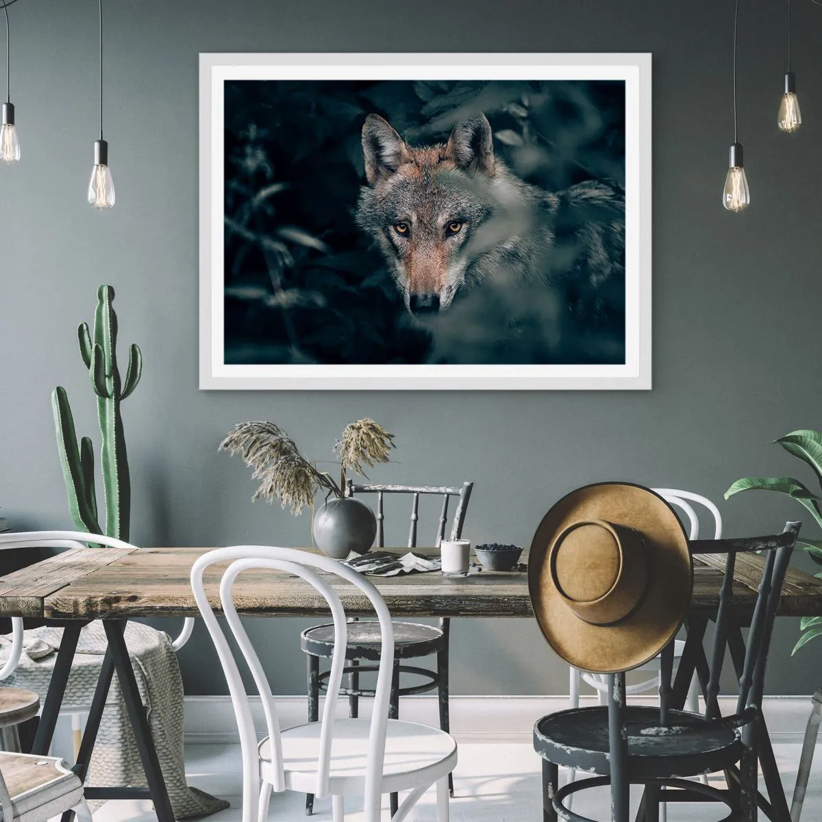 Pôster em moldura branca - Caçador - 91x61 cm