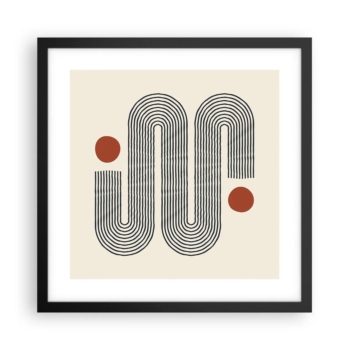 Pôster com moldura preta - Do início ao fim - 40x40 cm