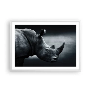 Pôster em moldura branca - Perfil direito - 70x50 cm