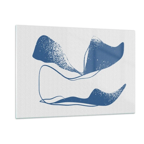 Quadro em vidro - Abstração alada - 120x80 cm