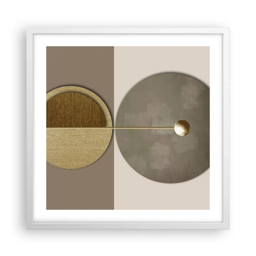 Pôster em moldura branca - Equilíbrio perfeito - 50x50 cm